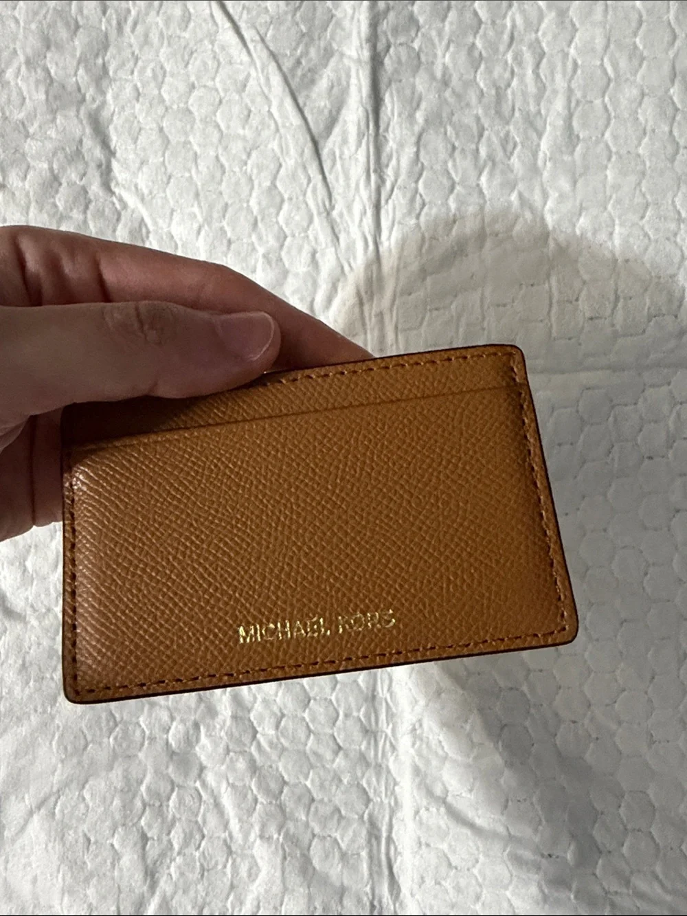 Michael Kors Tan Leather Card Holder